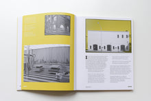 Load image into Gallery viewer, Spread from the book 'Grounds, Romberg & Boyd: Melbourne’s Midcentury Modernists' featuring a photo of Jimmy Watson's Wine Bar and other projects by the practice. ISBN 9781922601278