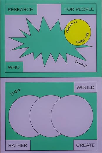 Cover of the book 'Research for People Who Think They Would Rather Create' by Dirk Viz.