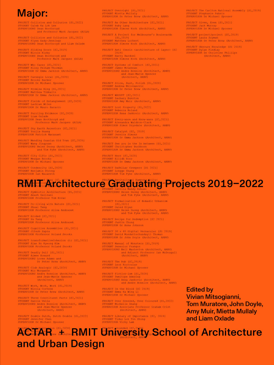 MAJOR: RMIT Architecture Graduating Projects 2019–2022 | Architecture ...